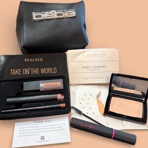 BEBE NWOT LARGE TRAVEL POUCH WITH 3 MORE ITEMS